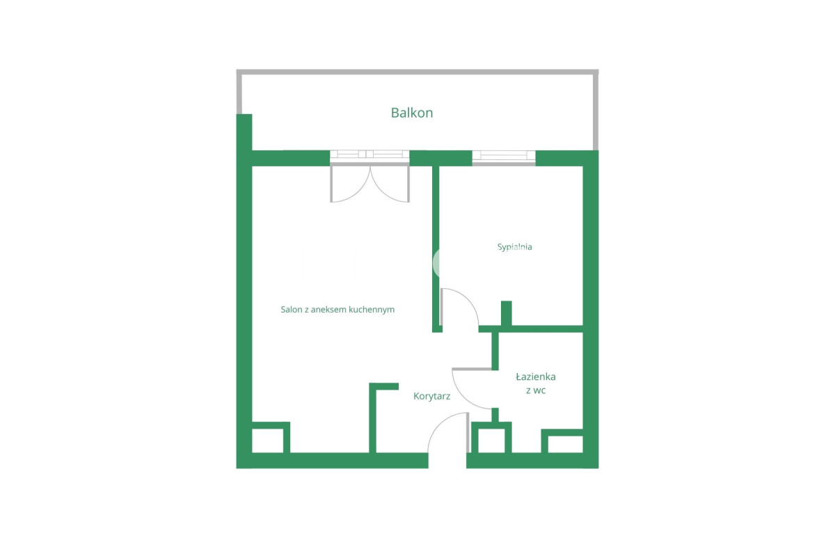 Wyposażone 2-pokojowe mieszkanie | Balkon | Winda - Gallery Image 2