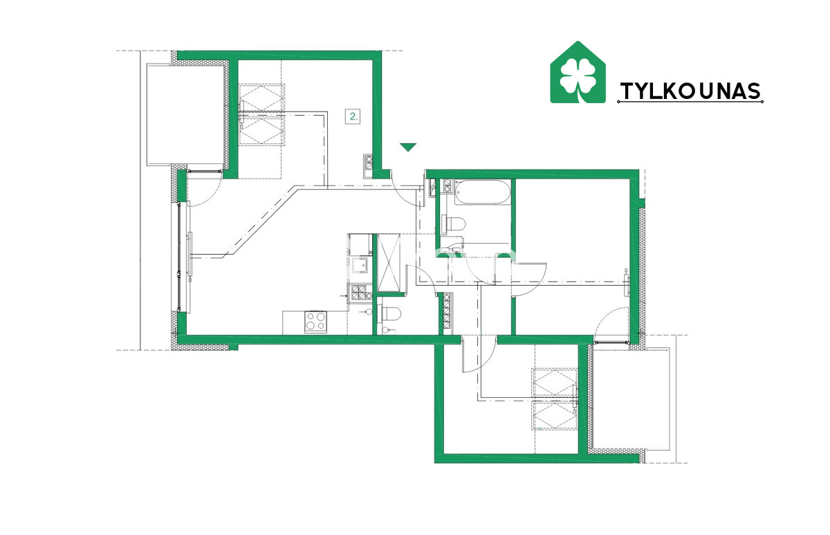 2 balkony | 4 miejsca postojowe | Myśliwska Park - Gallery Image 23