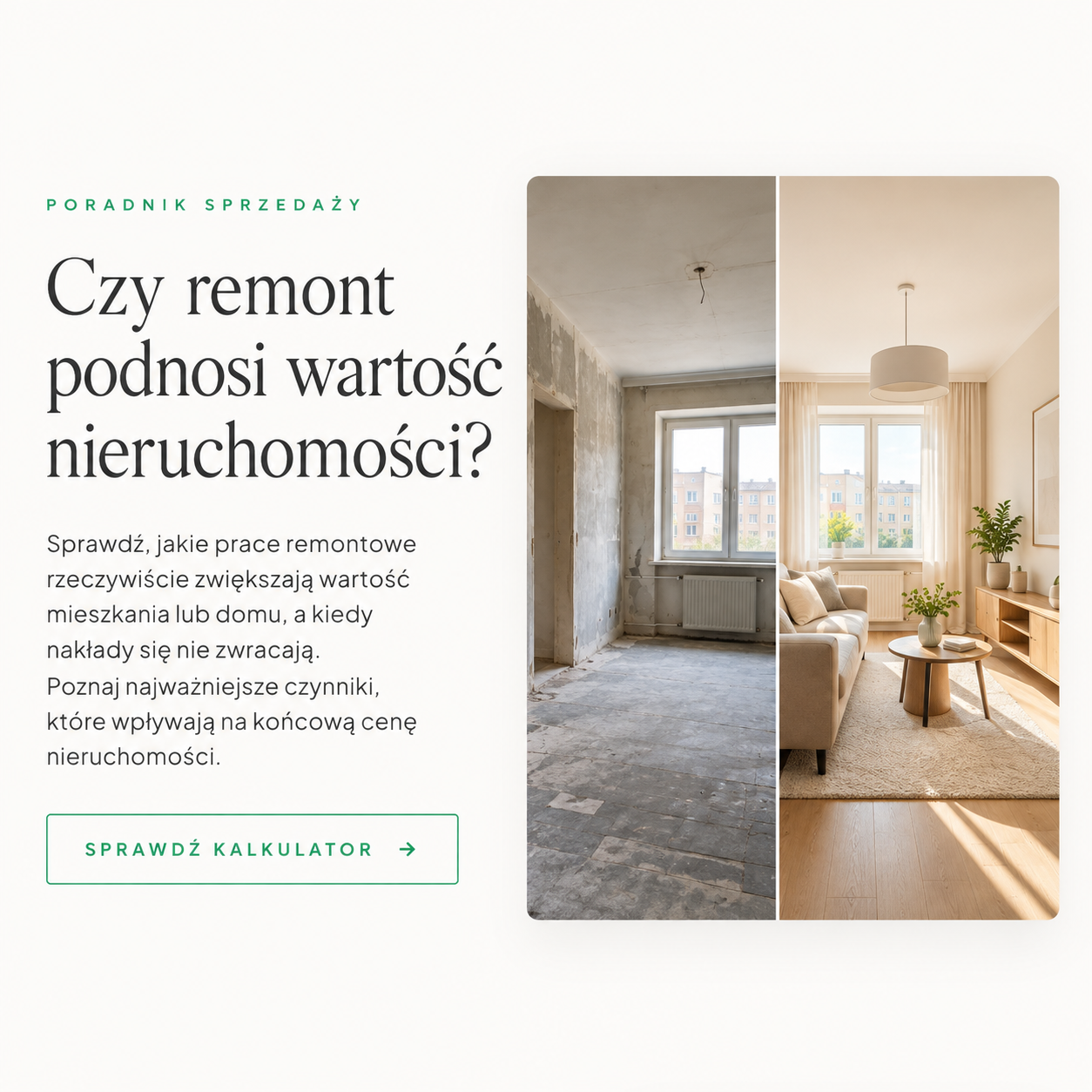 trevo czy remont podnosi wartosc nieruchomosci
