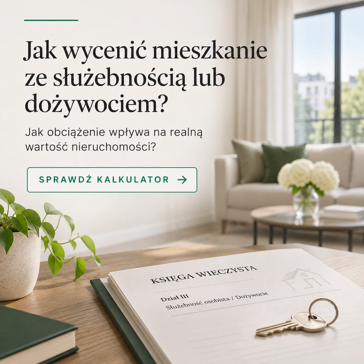 Wycena mieszkania ze służebnością lub dożywociem