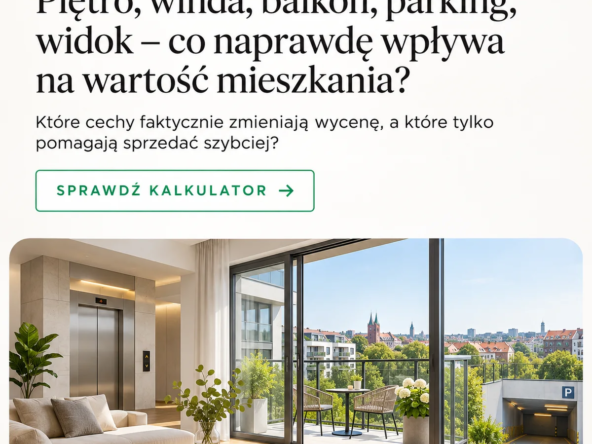 Piętro winda balkon parking i widok a wartość mieszkania