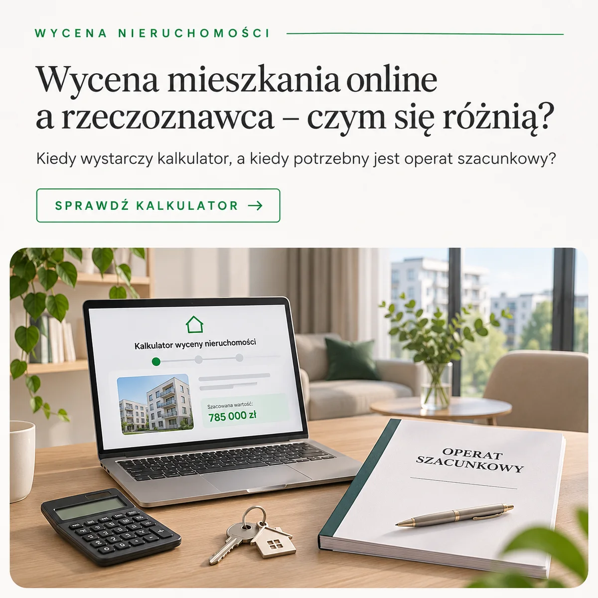 Wycena mieszkania online a rzeczoznawca i operat szacunkowy